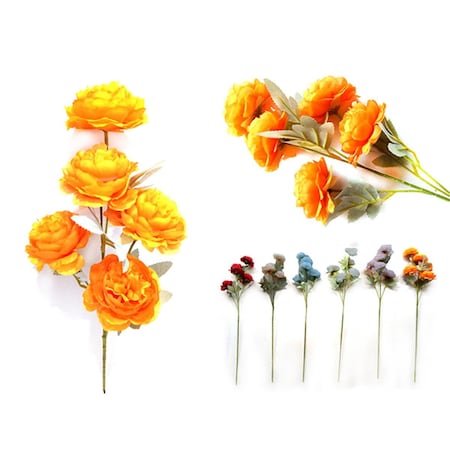 Familymaid 69 cm 10 Layer 5 Flowers  5Leaves Peony Flower Assorted Color 27710